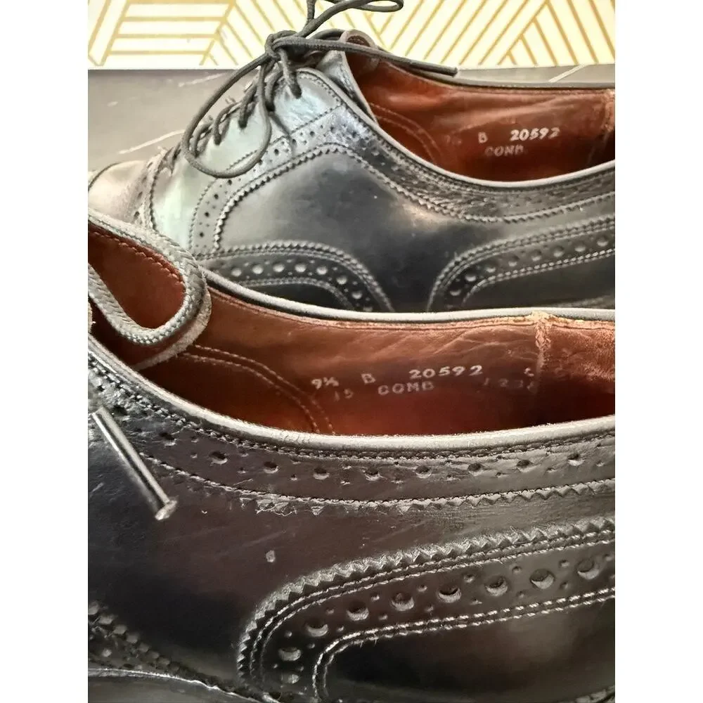 Allen Edmonds Men's Black Leather Oxfords | Size 9.5 B